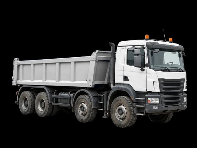 Tipper vehicle on the weighbridge deck