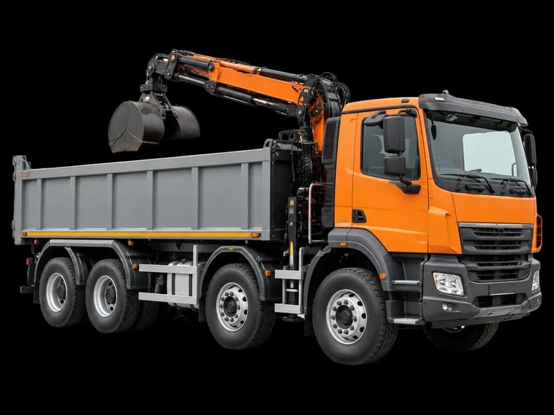 Grab lorry with a tipper body