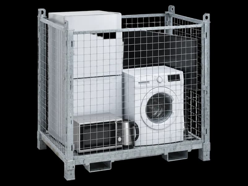 Steel cage of fridges, washing machines and small electricals