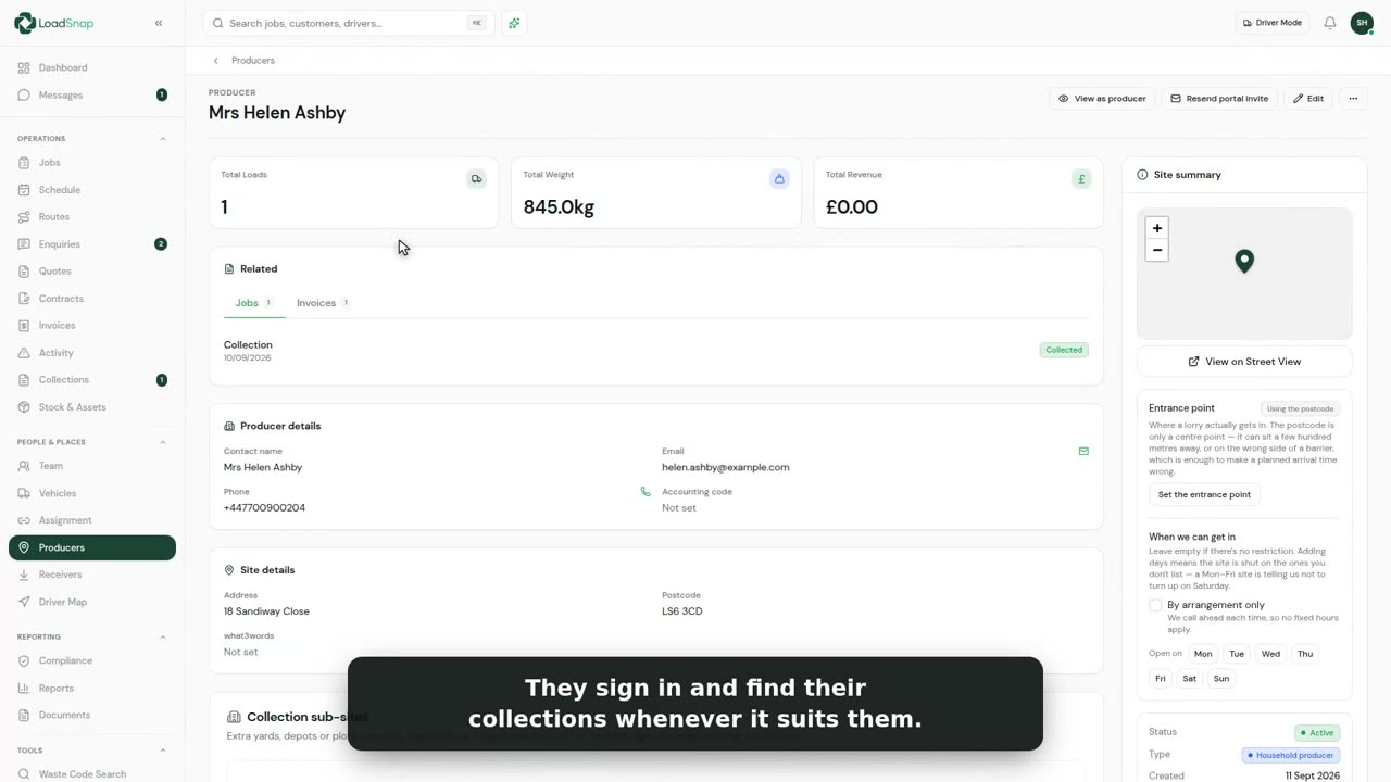 A still from the the customer portal video