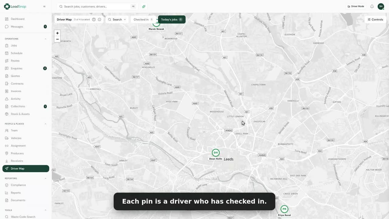 A still from the the driver map video