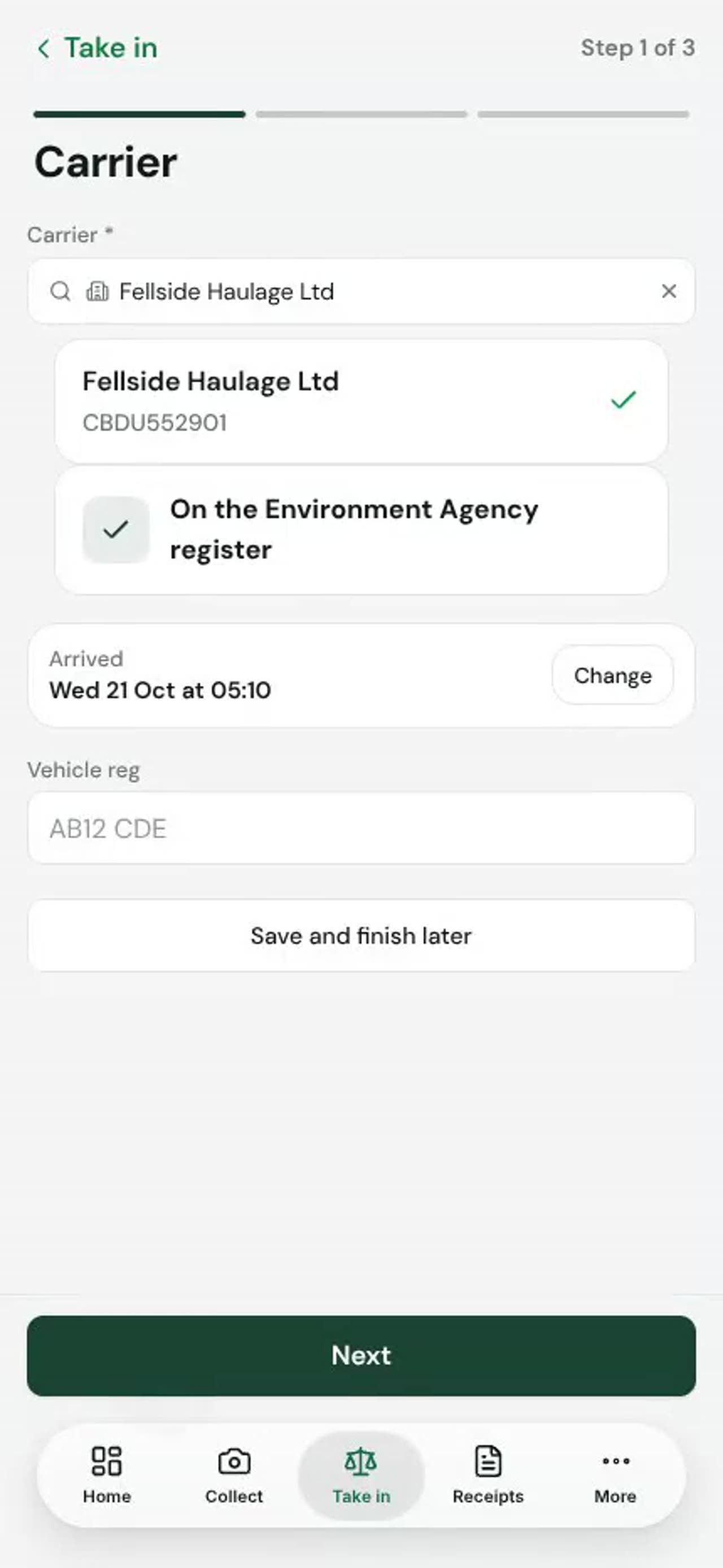 A still from the the gate on the driver app video