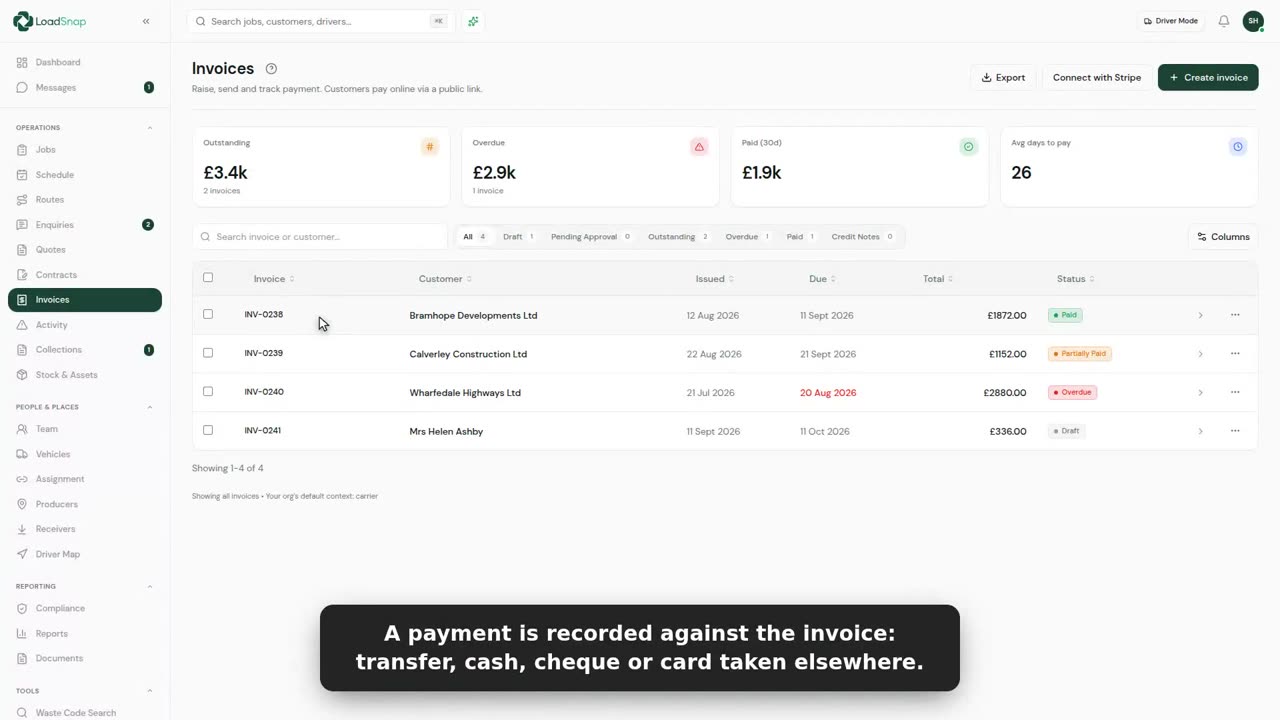 A still from the part payments and chasing video