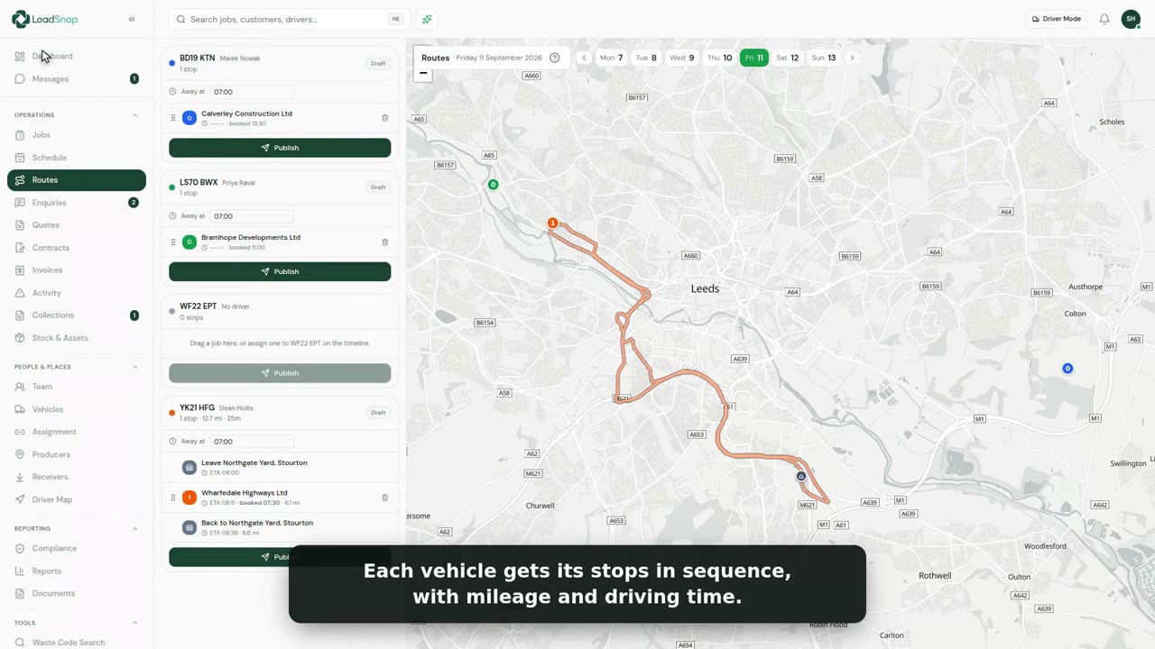 A still from the route planning and optimisation video